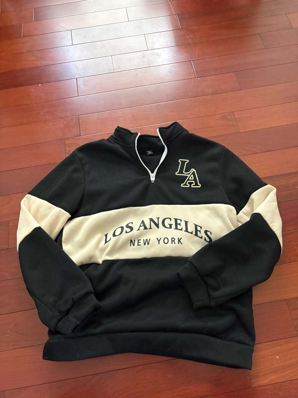 Manfinity Campus Court Men Colorblock Long Sleeve Front Zipper Letter Graphic Ca